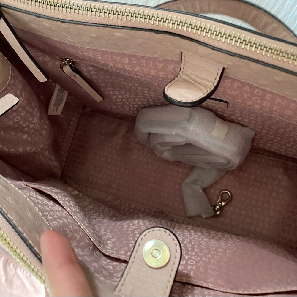 Kate Spade Blush Textured Tote with strap - Picture 14 of 16